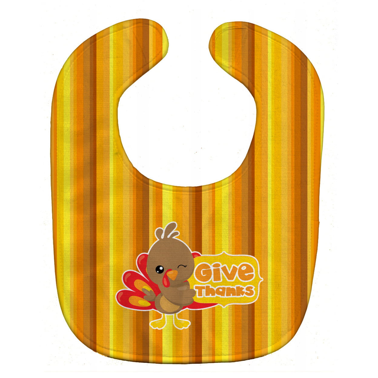 Bb7115bib Thanksgiving Turkey Give Thanks Baby Bib