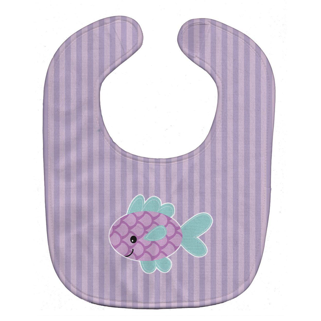 Bb7128bib Purple Fish Baby Bib