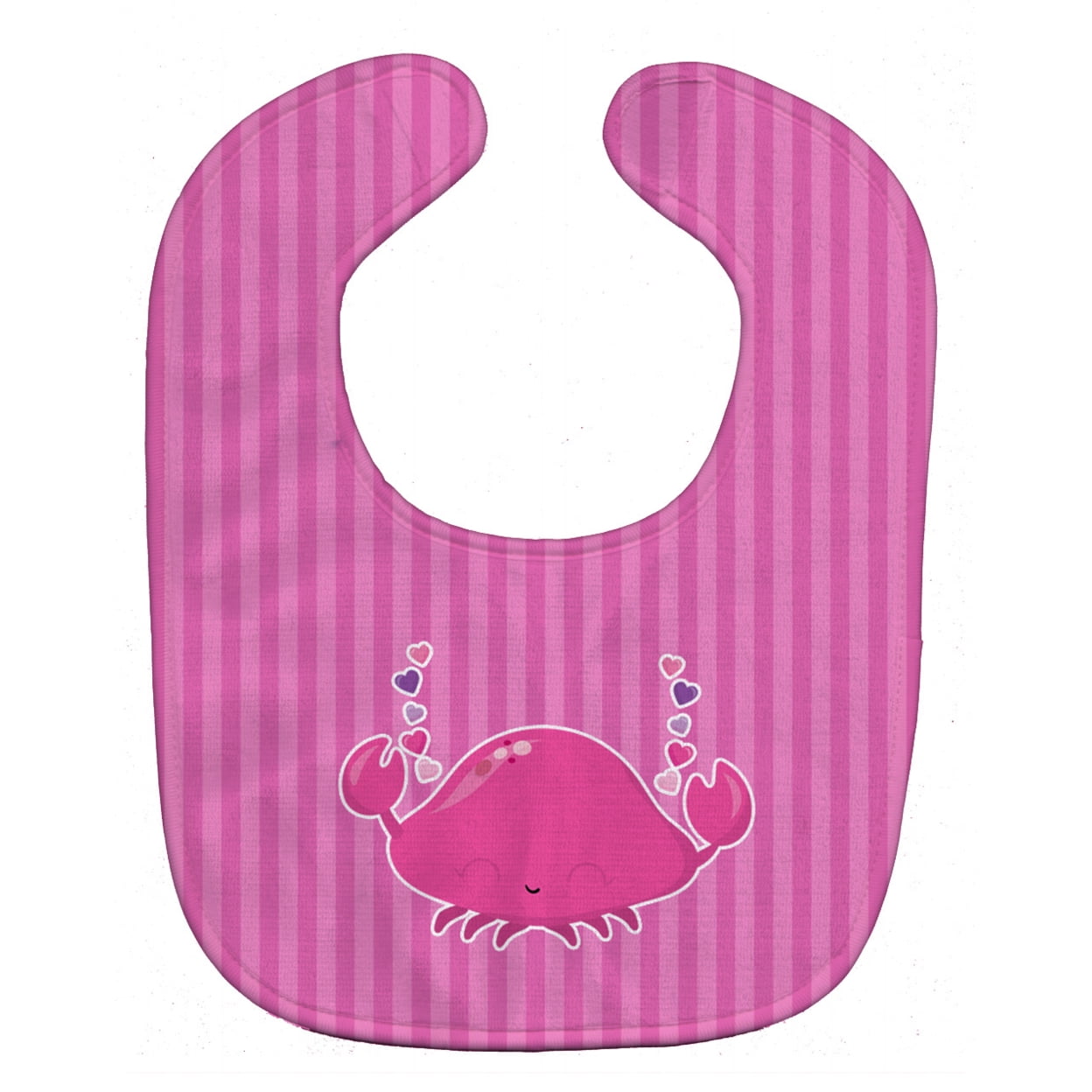 Bb7129bib Pink Crab Baby Bib