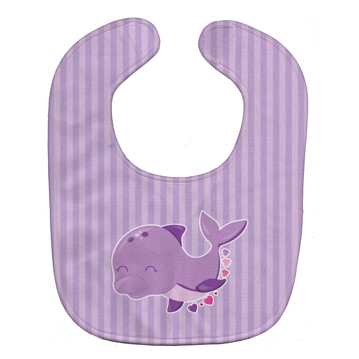 BB7132BIB Purple Dolphin Baby Bib