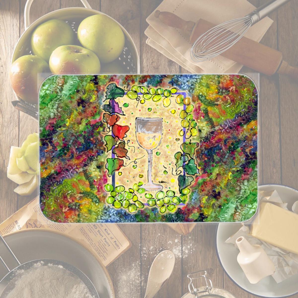 Picture of Carolines Treasures 8617LCB Wine Glass Cutting Board - Large- 15 H x 12 L in.