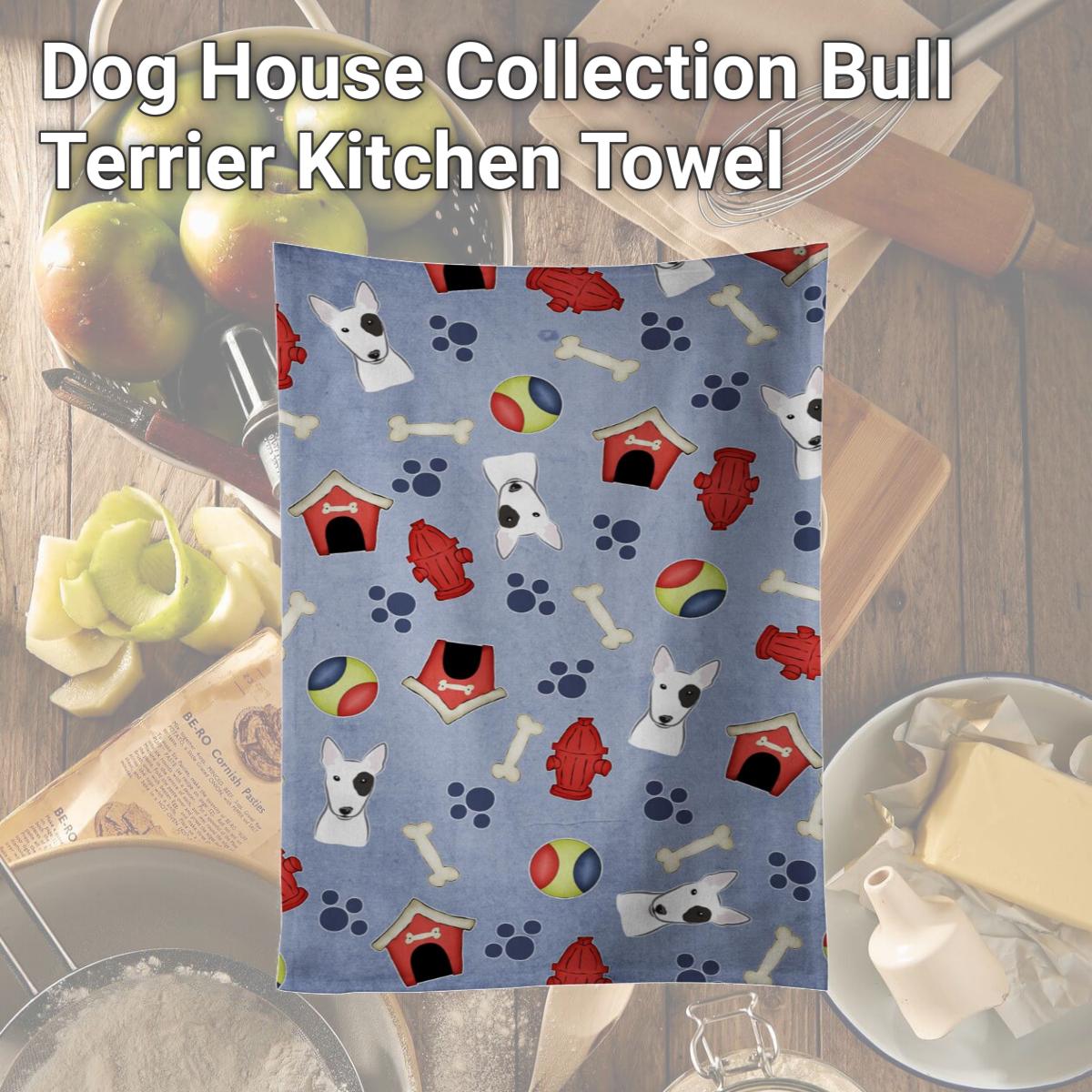 Picture of Carolines Treasures BB3988KTWL Dog House Collection Bull Terrier Kitchen Towel