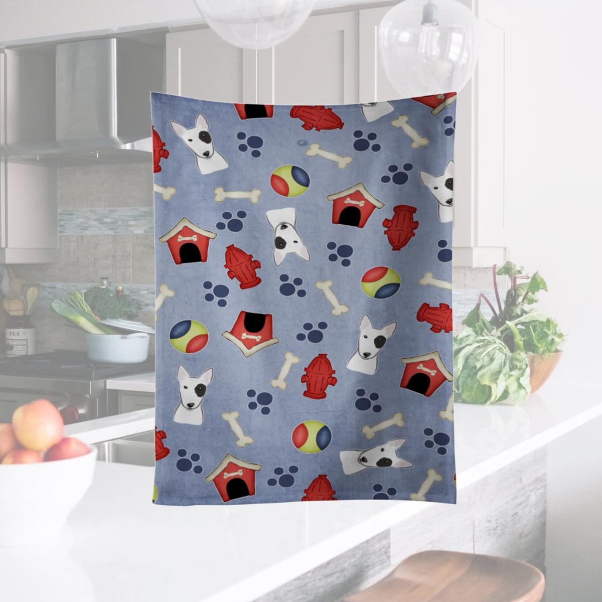 Picture of Carolines Treasures BB3988KTWL Dog House Collection Bull Terrier Kitchen Towel