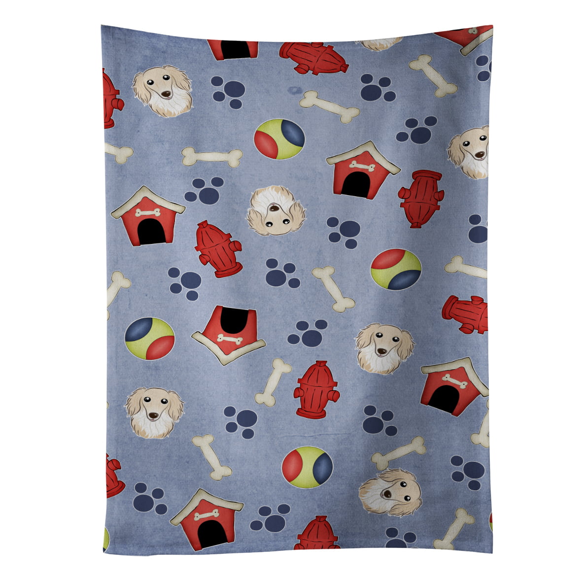 Bb3991ktwl Dog House Collection Longhair Creme Dachshund Kitchen Towel