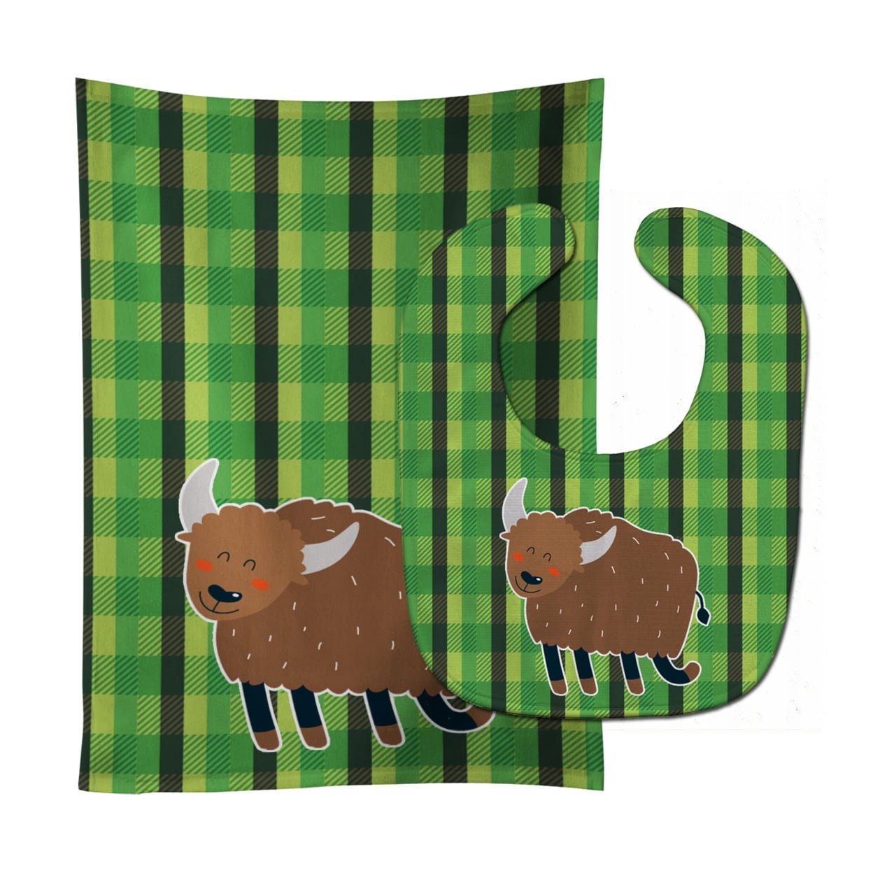 Bb6763stbu Bull Baby Bib & Burp Cloth