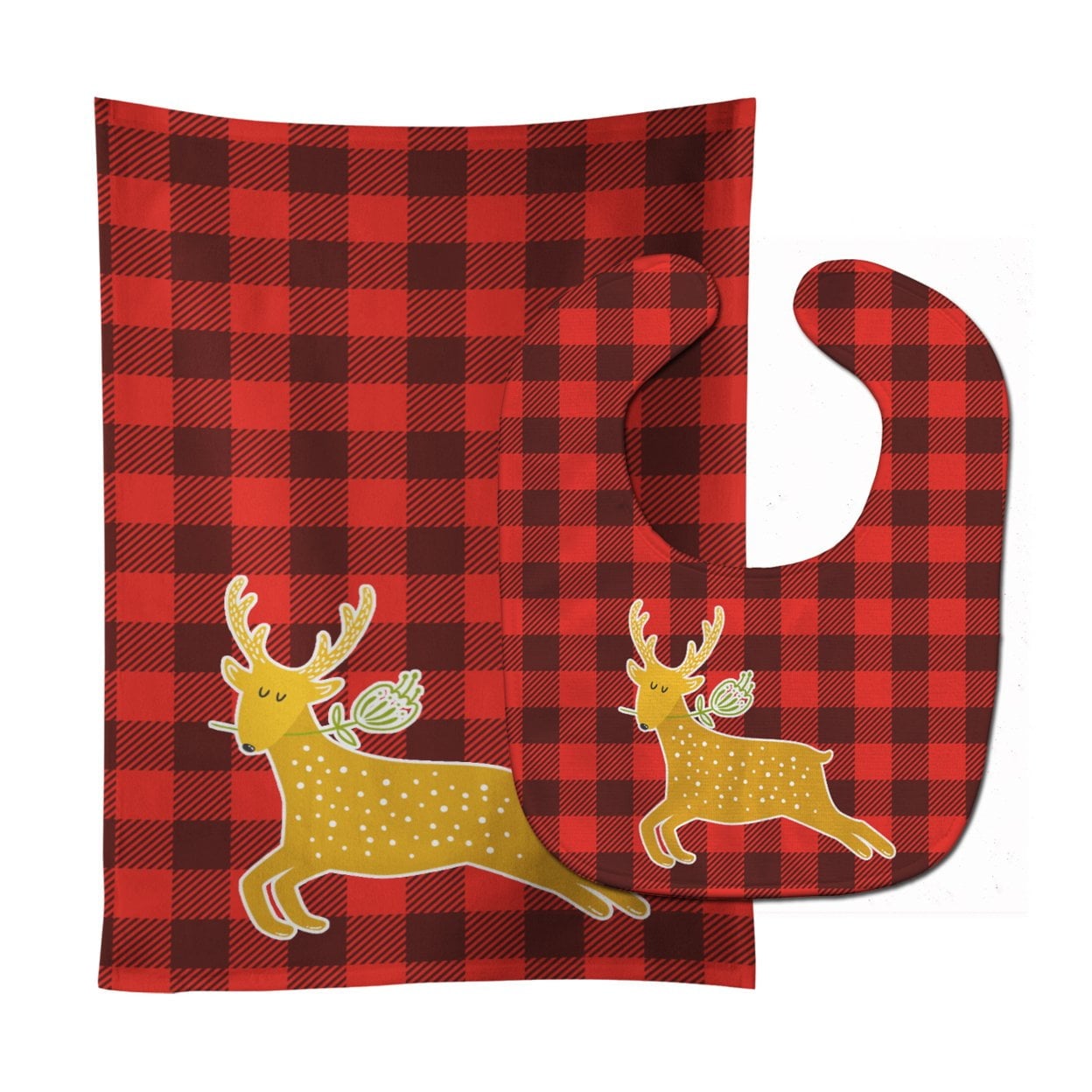 Deer Baby Bib & Burp Cloth
