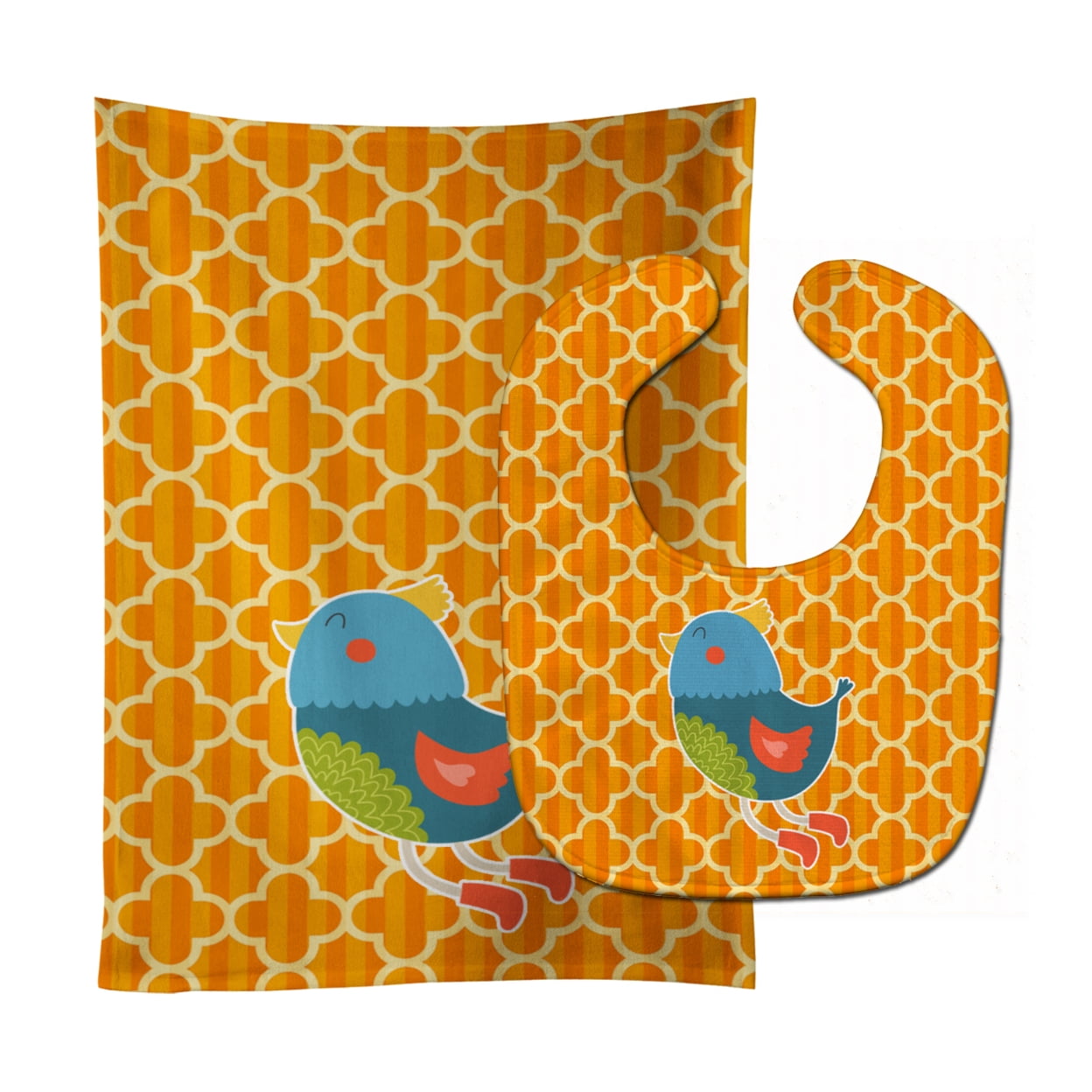 Bb6776stbu Bird Baby Bib & Burp Cloth