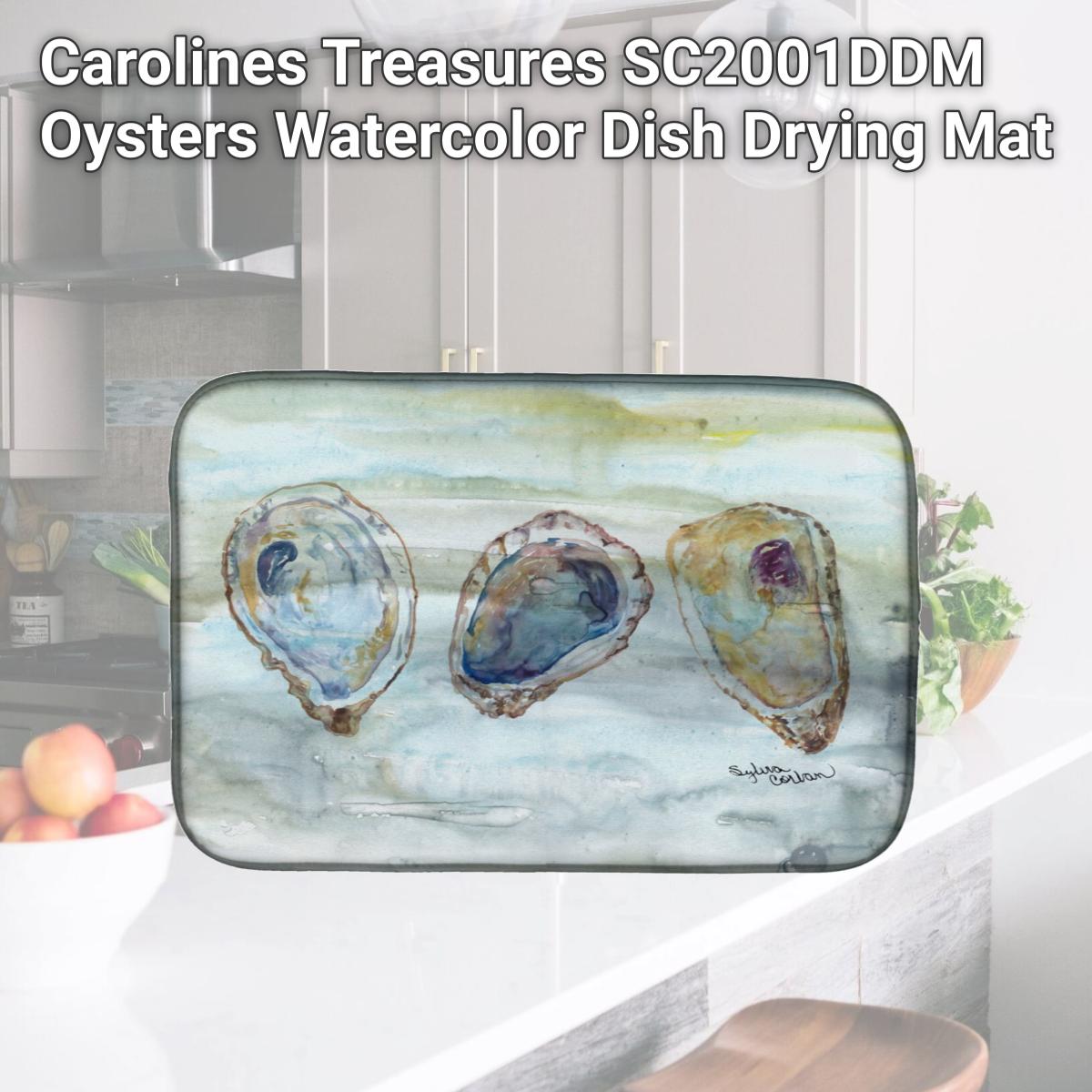 Picture of Carolines Treasures SC2001DDM Oysters Watercolor Dish Drying Mat