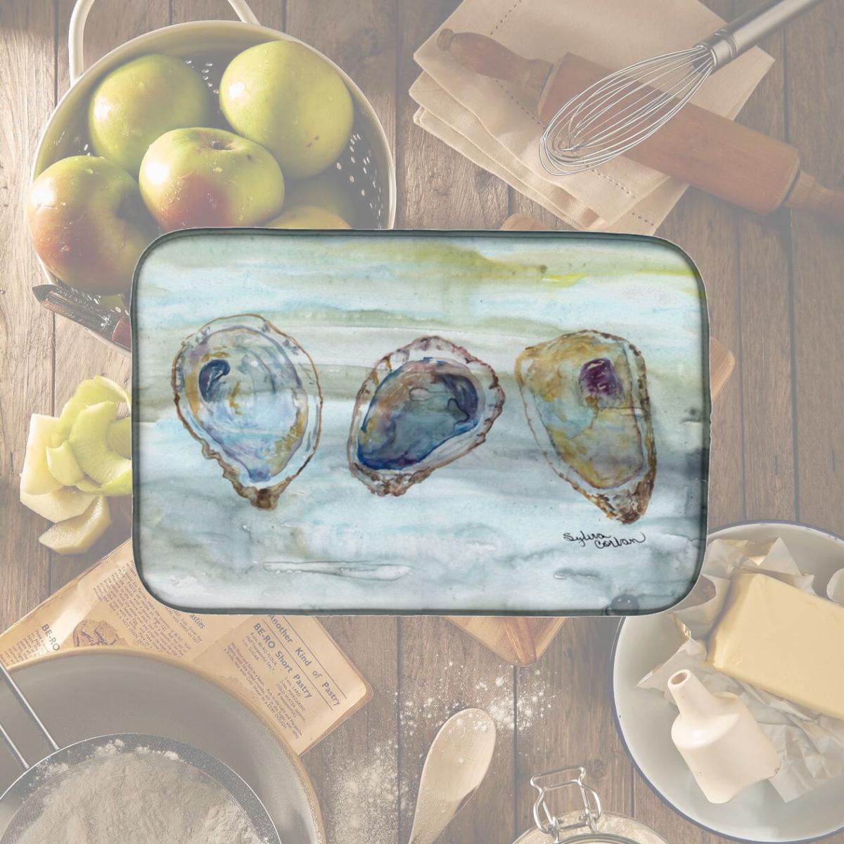 Picture of Carolines Treasures SC2001DDM Oysters Watercolor Dish Drying Mat