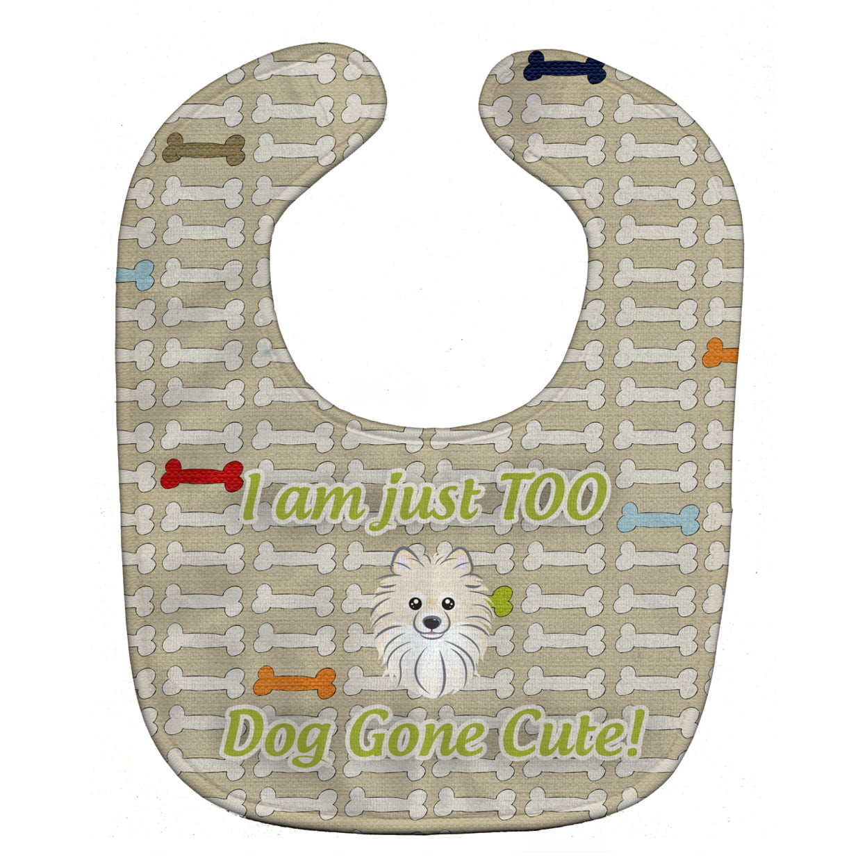 Bb5776bib Too Cute Pomeranian Baby Bib