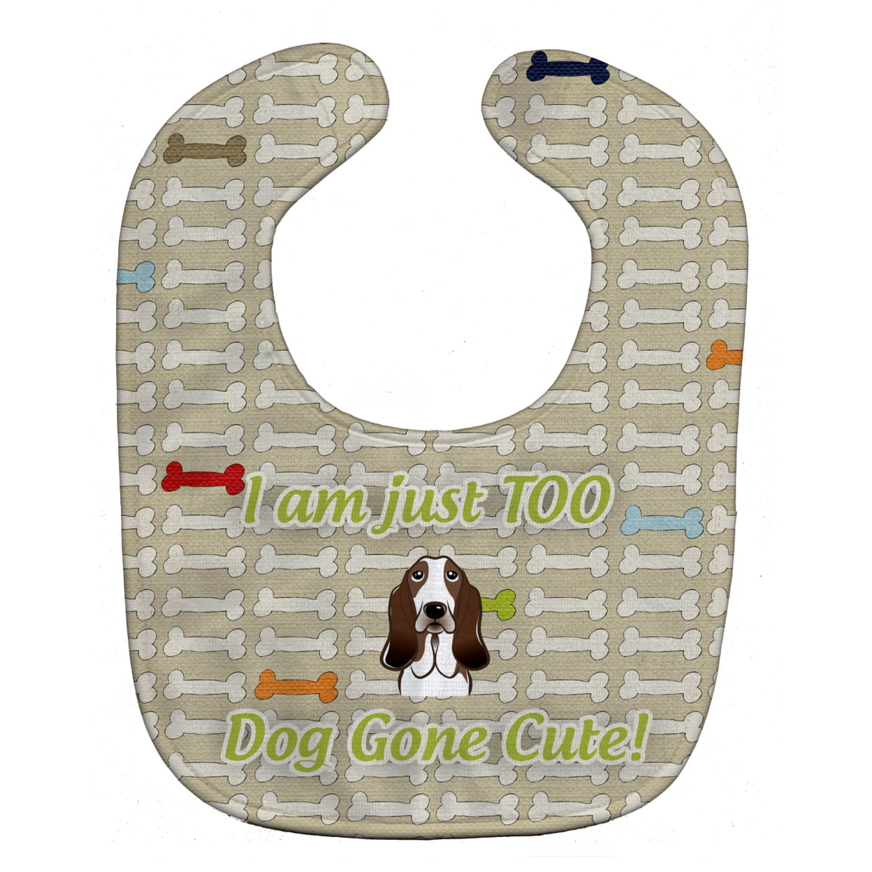 Bb5812bib Too Cute Basset Hound Baby Bib