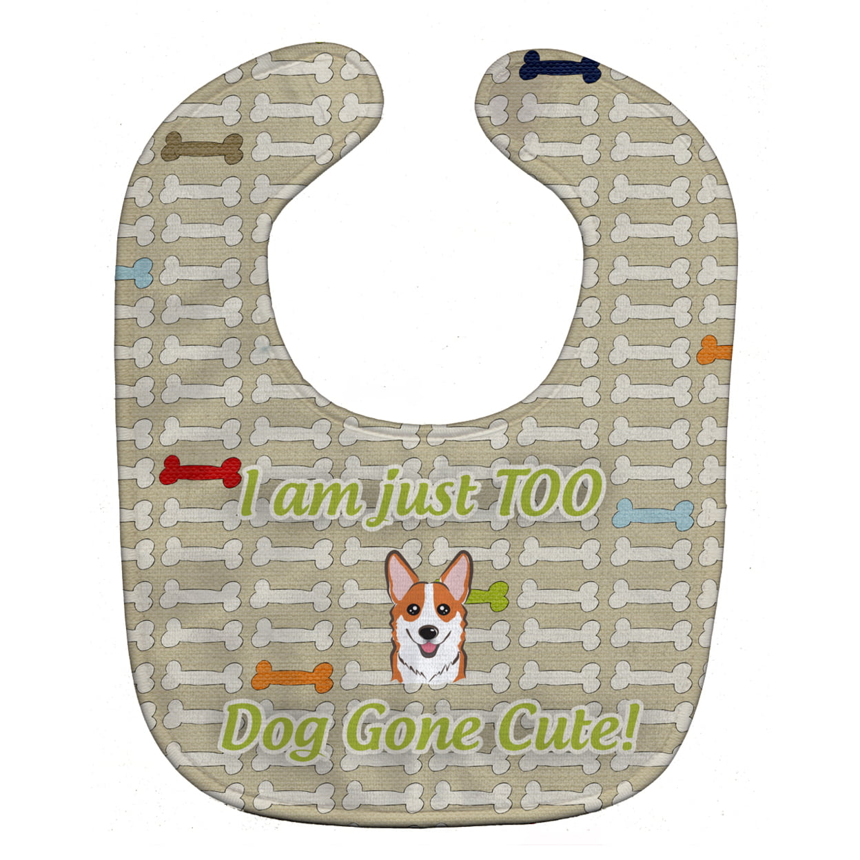 Bb5823bib Too Cute Red Corgi Baby Bib