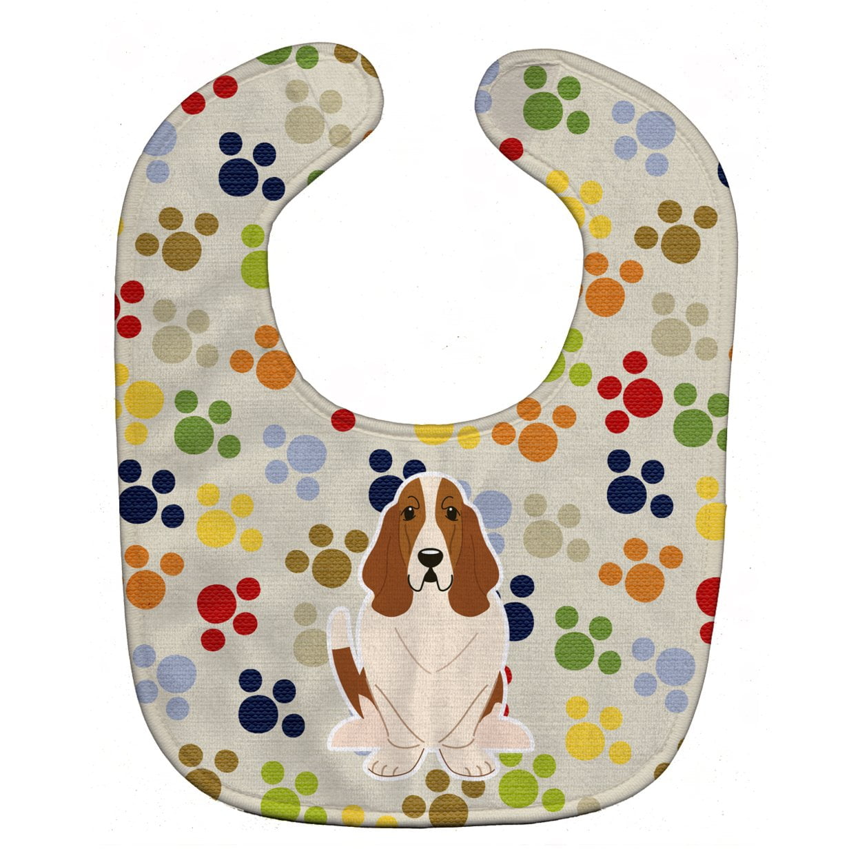 Bb5850bib Pawprints Basset Hound Baby Bib