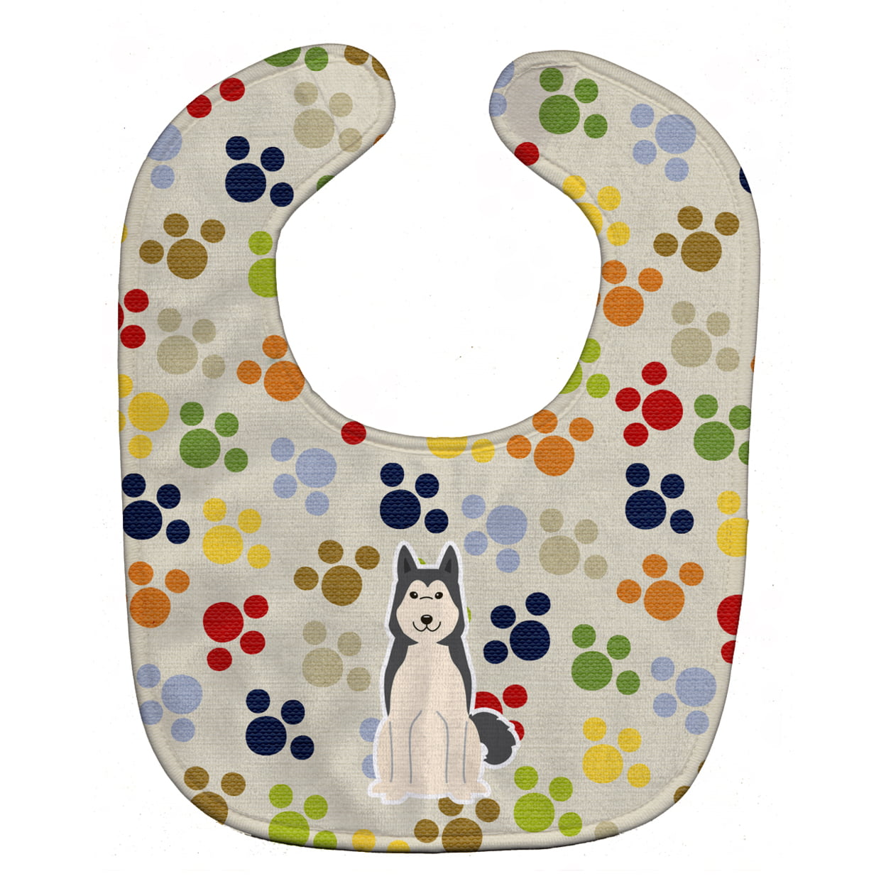 Bb5854bib Pawprints West Siberian Laika Spitz Baby Bib