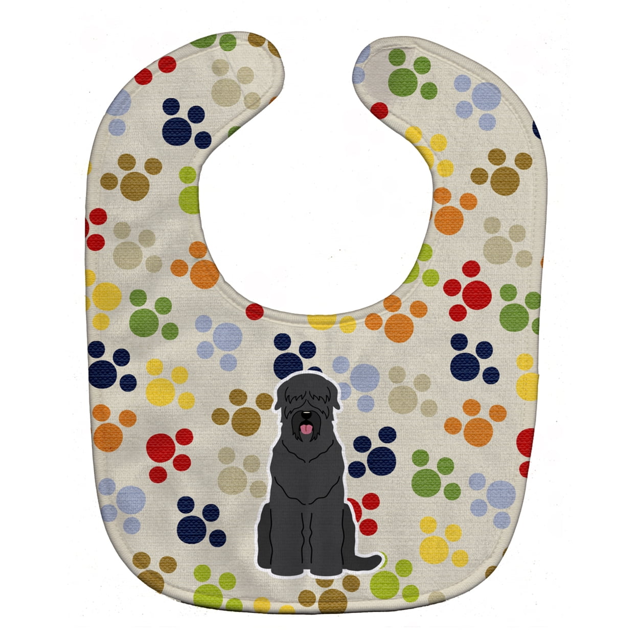 Bb5855bib Pawprints Black Russian Terrier Baby Bib