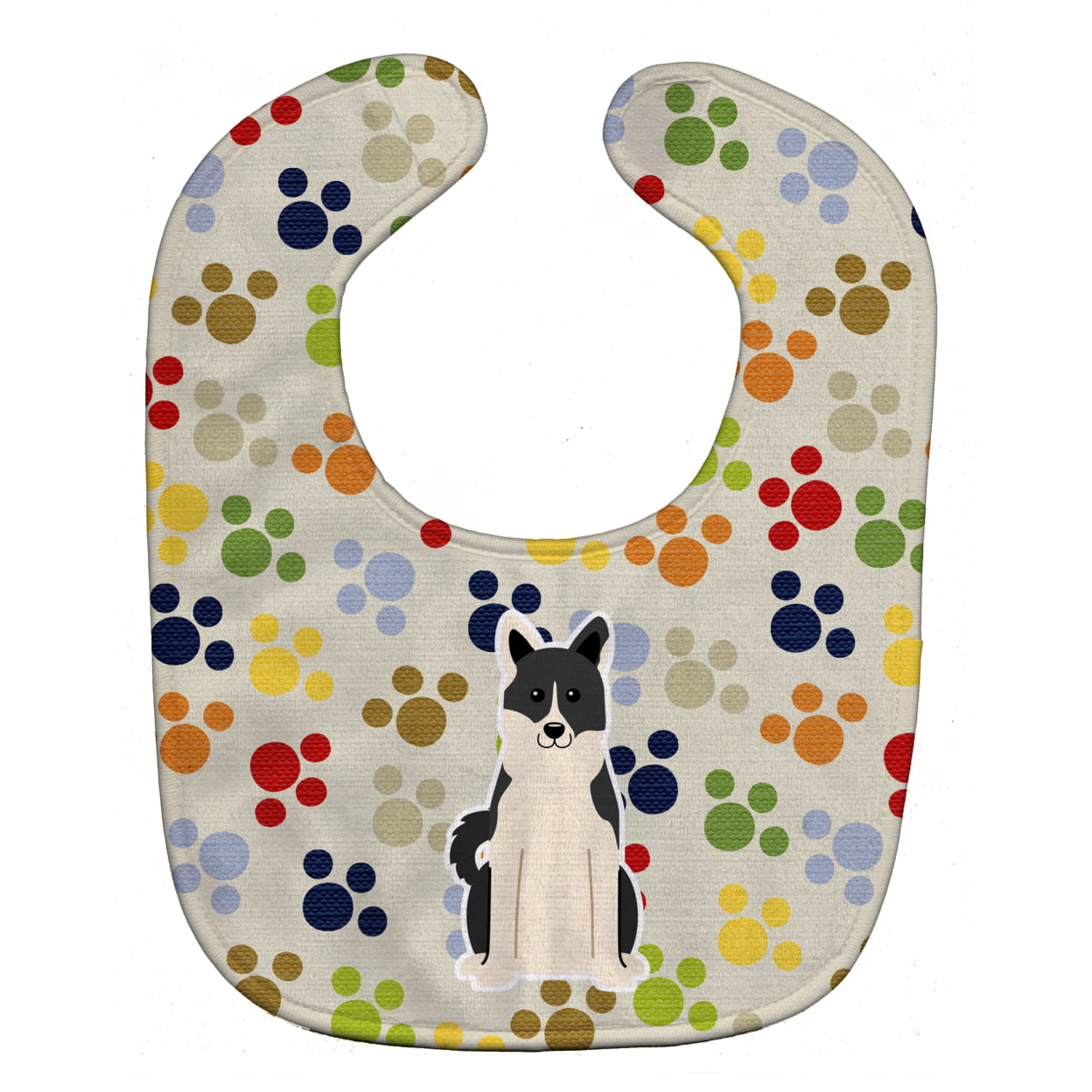 Bb5858bib Pawprints Russo-european Laika Spitz Baby Bib