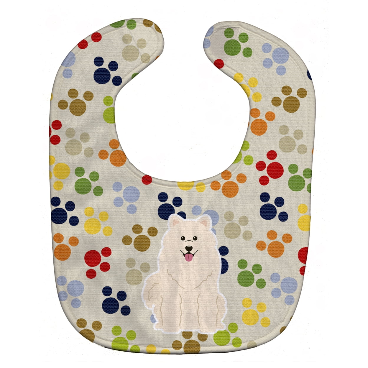 Bb5859bib Pawprints Samoyed Baby Bib