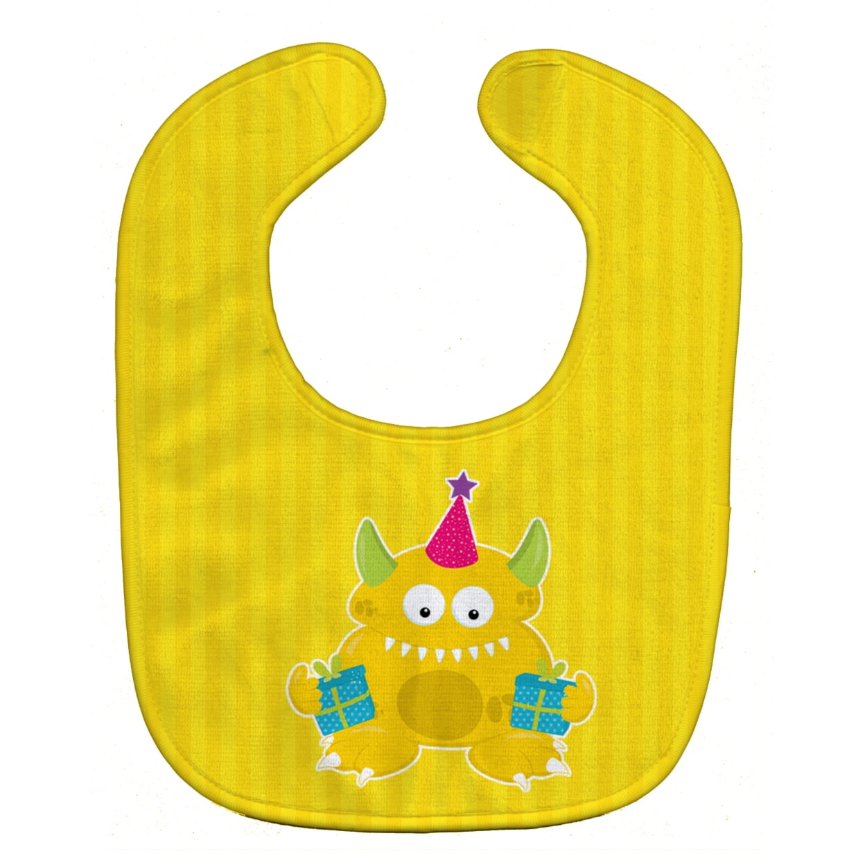 Birthday Monster Yellow Baby Bib