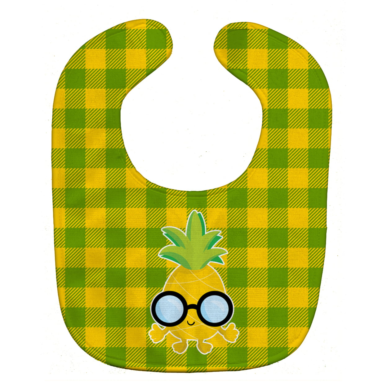 Pineapple Face With Glasses Baby Bib
