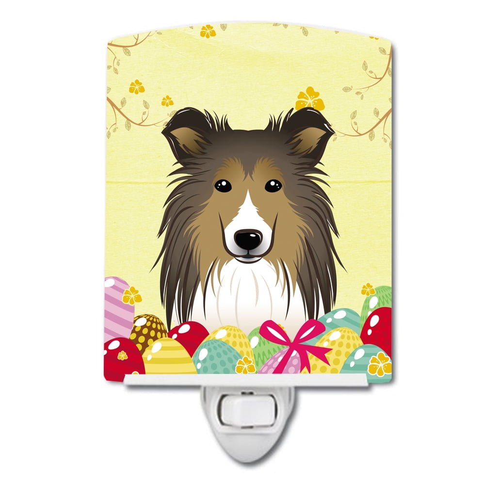 UPC 652259031559 product image for BB1924CNL Sheltie Easter Egg Hunt Ceramic Night Light | upcitemdb.com