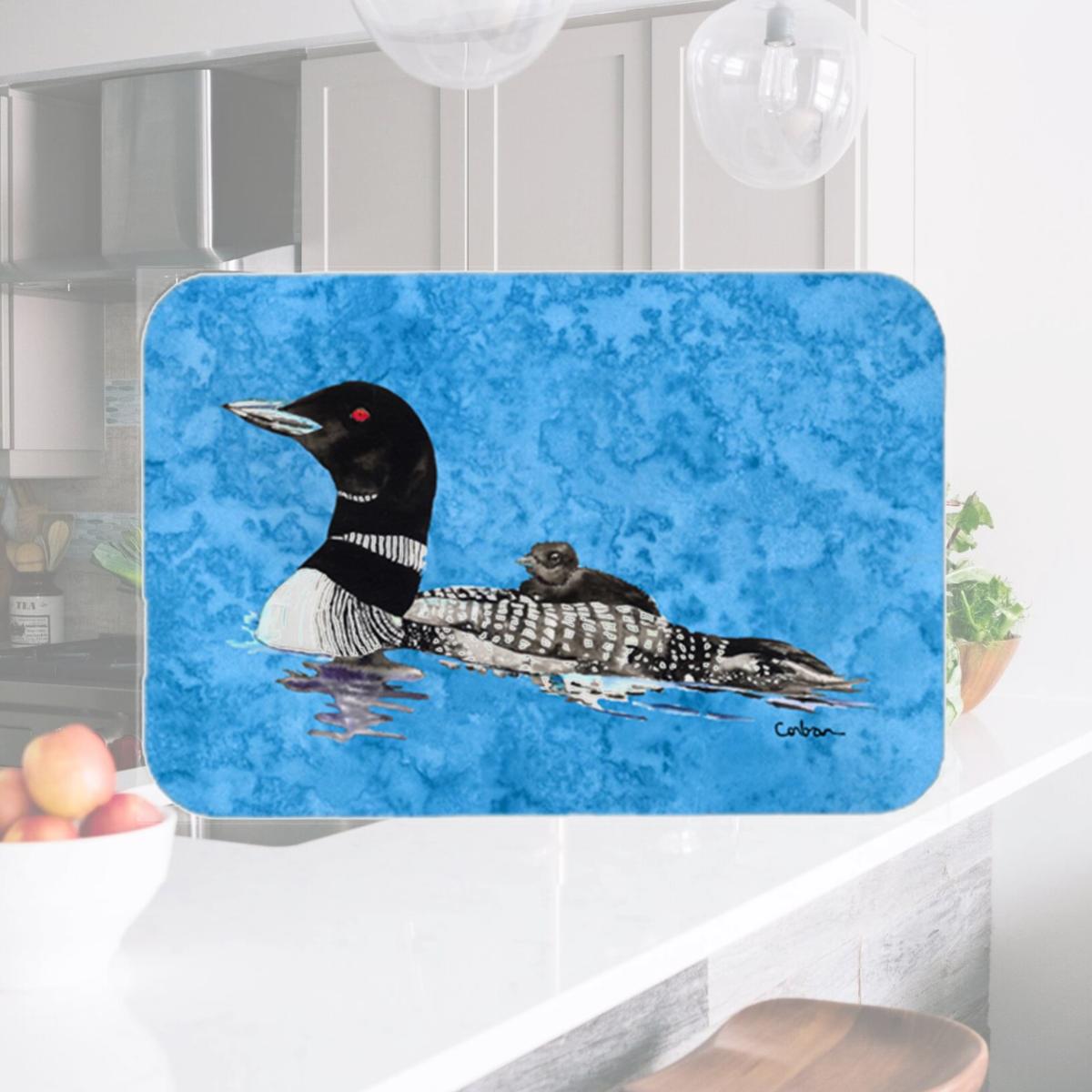 Picture of Carolines Treasures 8718LCB Loon Glass Cutting Board - Large- 15 H x 12 L in.