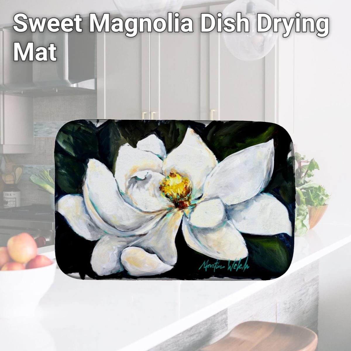 Picture of Carolines Treasures MW1282DDM Sweet Magnolia Dish Drying Mat