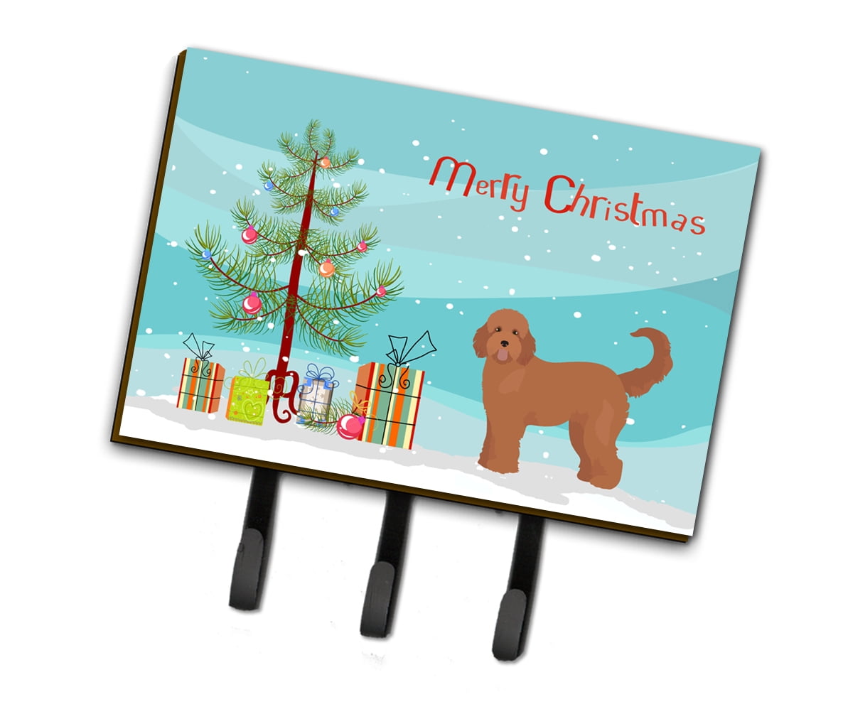 UPC 194030042151 product image for CK3839TH68 Tan Goldendoodle Christmas Tree Leash or Key Holder | upcitemdb.com