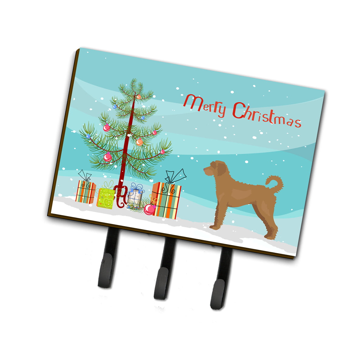 UPC 194030042229 product image for CK3846TH68 Tan Labradoodle Christmas Tree Leash or Key Holder | upcitemdb.com