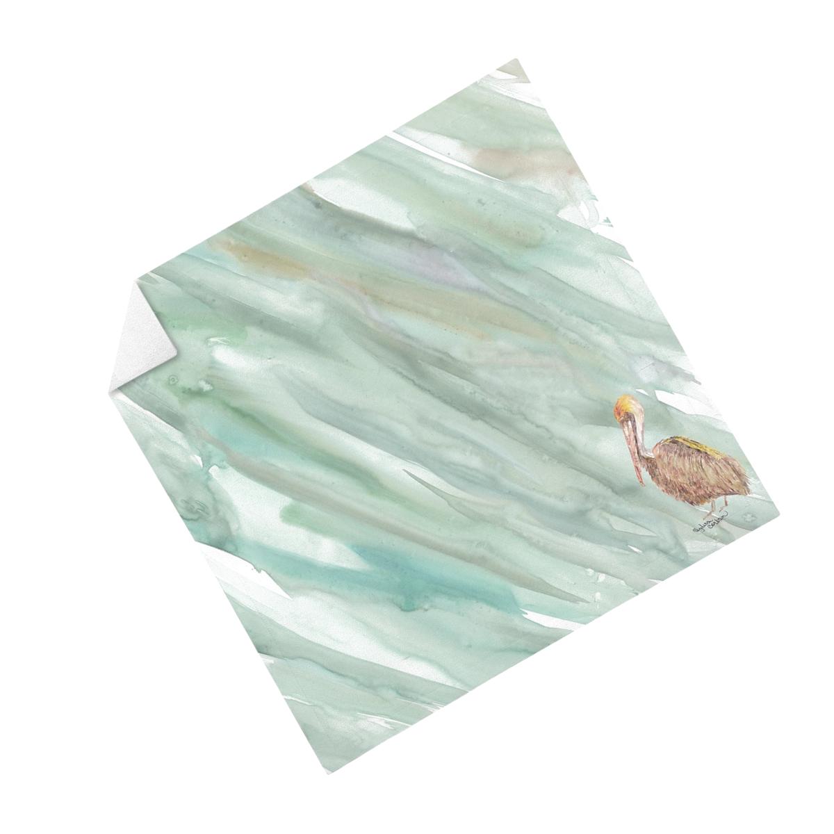 Picture of Carolines Treasures SC2063NAP Brown Pelican on Sage Green Napkin