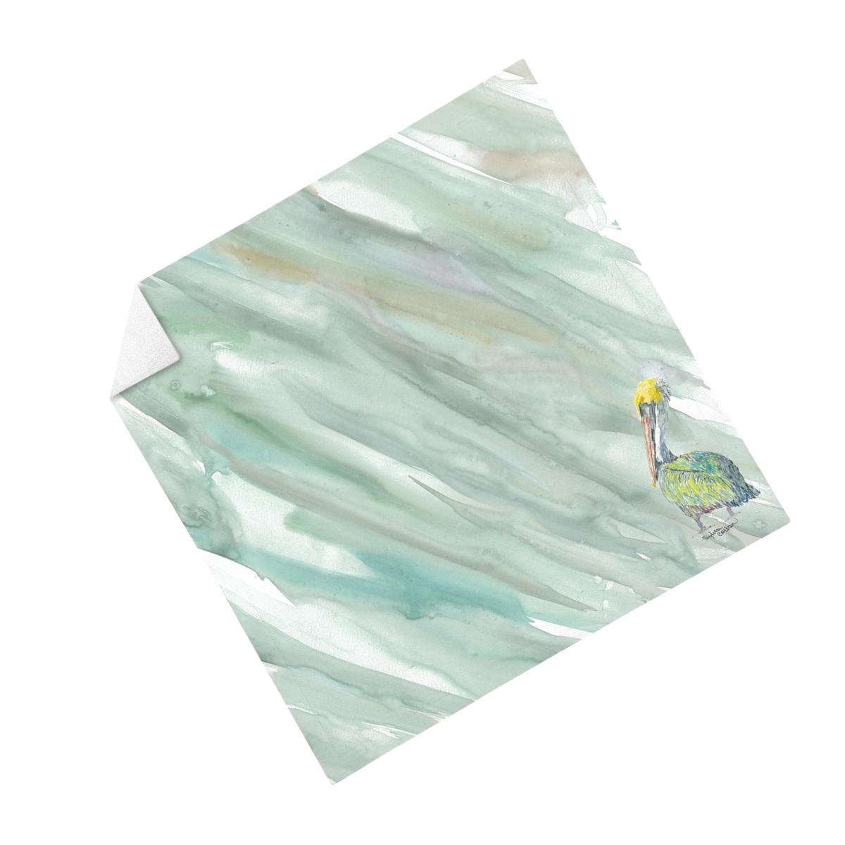 Picture of Carolines Treasures SC2064NAP Pelican on Sage Green Napkin