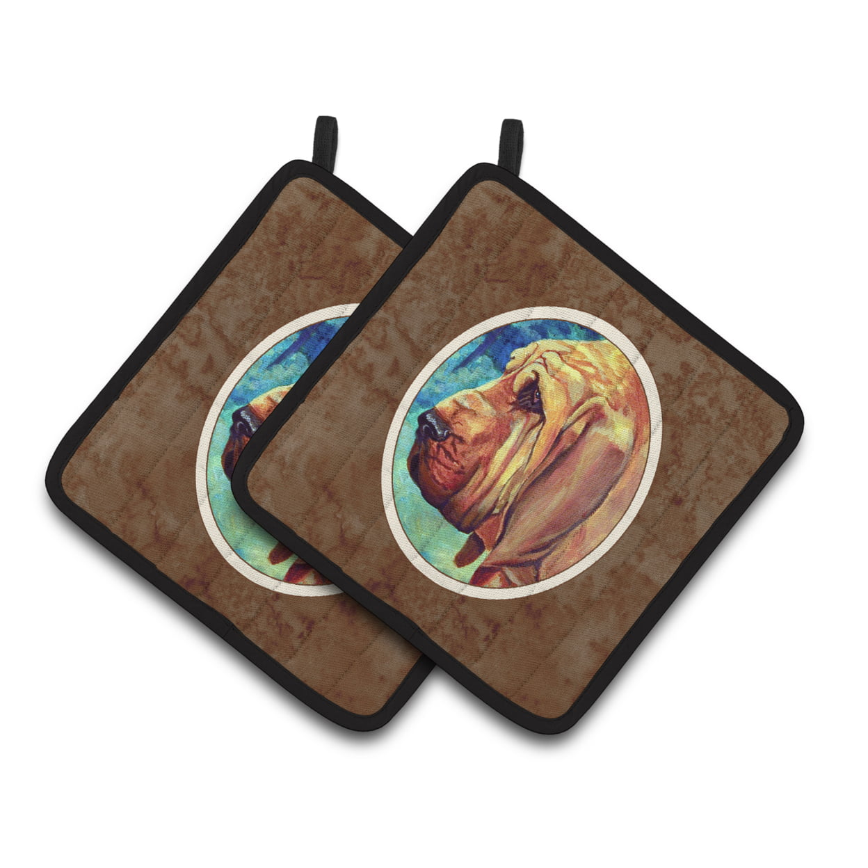 7013pthd Bloodhound Pair Of Pot Holders