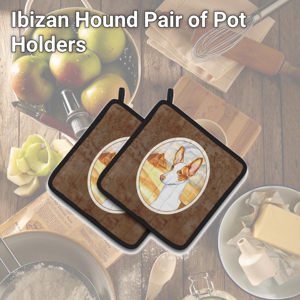 Picture of Carolines Treasures 7031PTHD Ibizan Hound Pair of Pot Holders