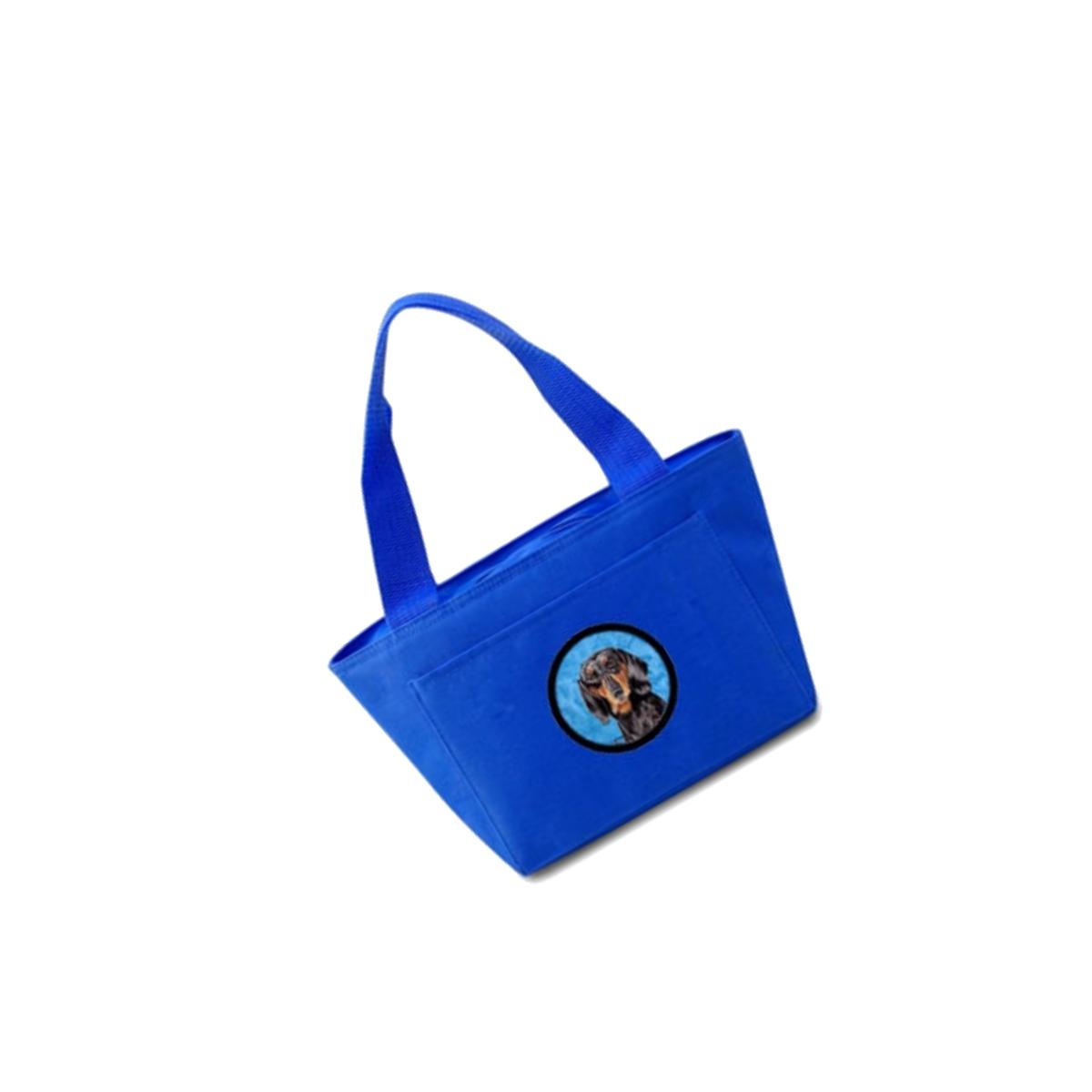 Picture of Carolines Treasures SC9139BU-8808 15 x 7 in. Dachshund Zippered Insulated School Washable and Stylish Lunch Bag Cooler- Blue