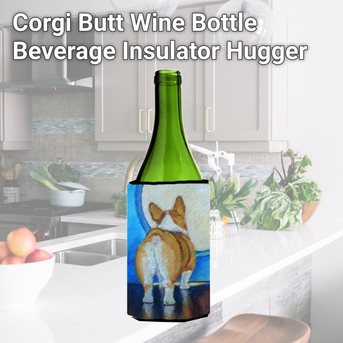 Picture of Carolines Treasures 7426LITERK Corgi Butt Wine Bottle Beverage Insulator Hugger