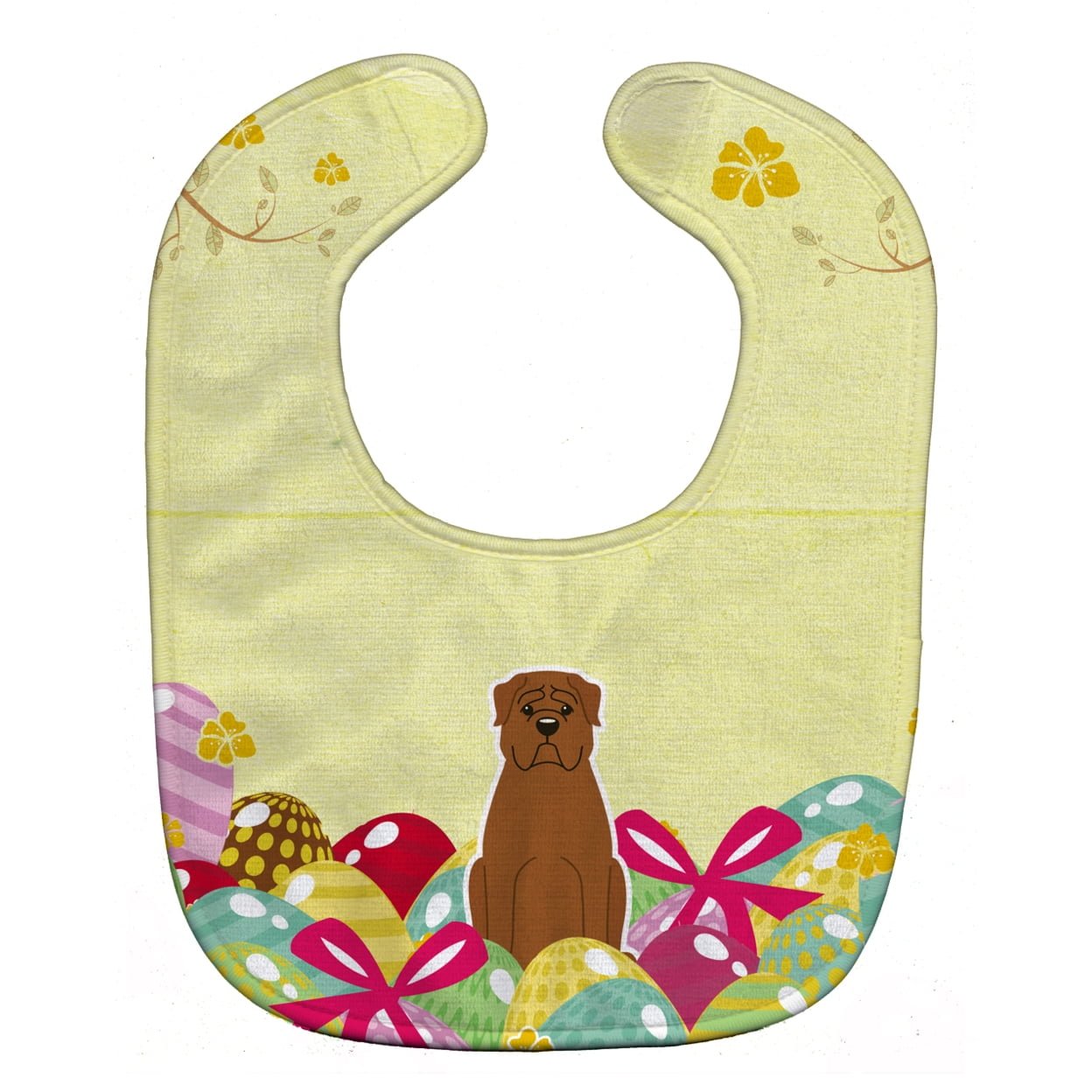 Bb6073bib Easter Eggs Dogue De Bourdeaux Baby Bib