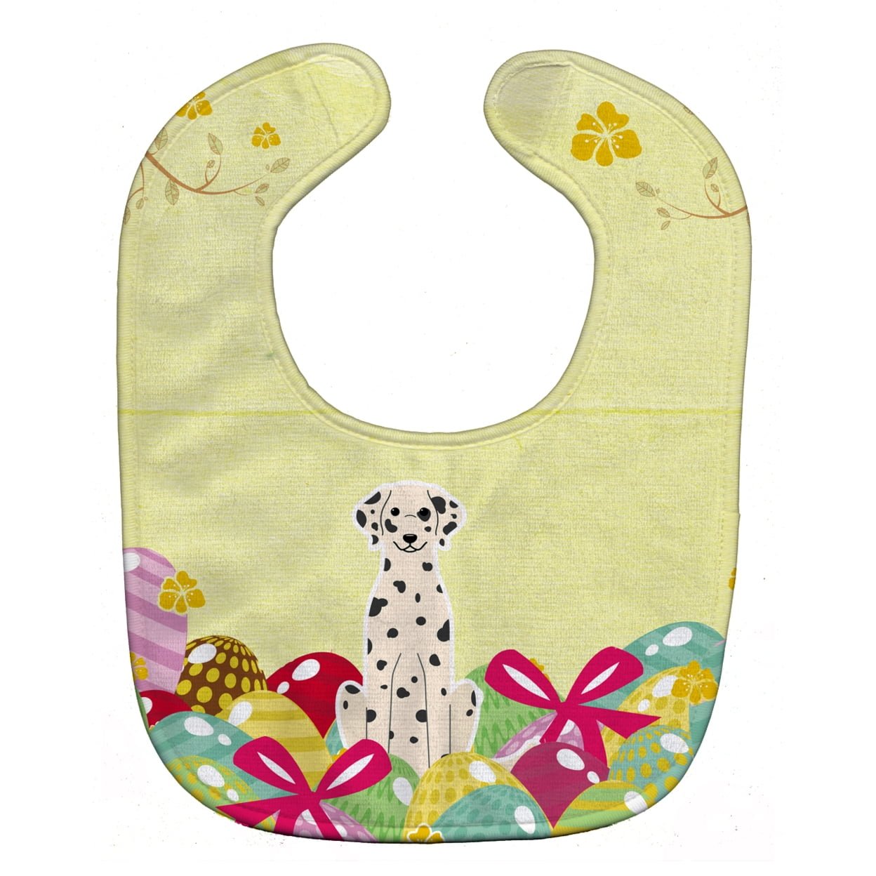 Bb6097bib Easter Eggs Dalmatian Baby Bib