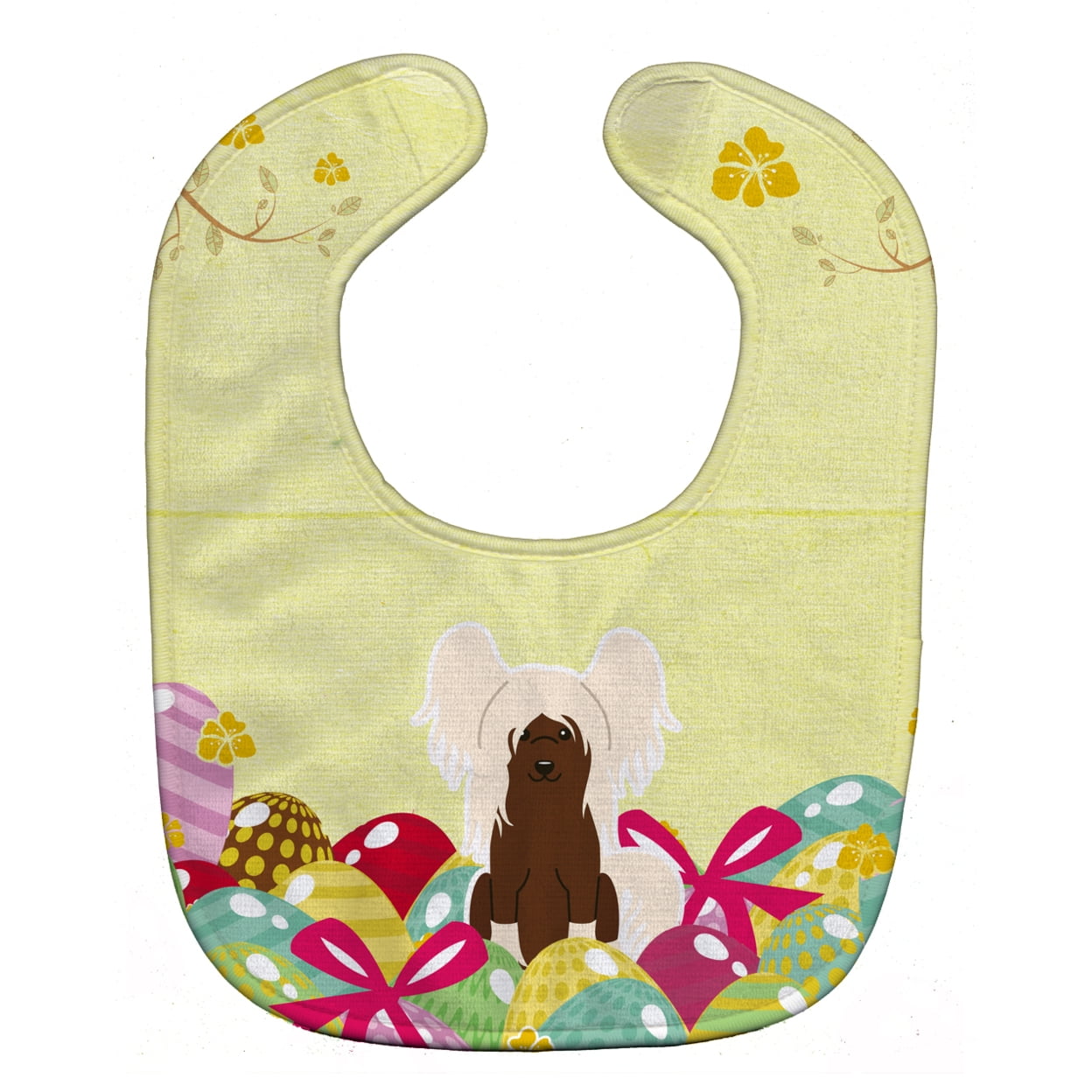 Bb6113bib Easter Eggs Chinese Crested Cream Baby Bib