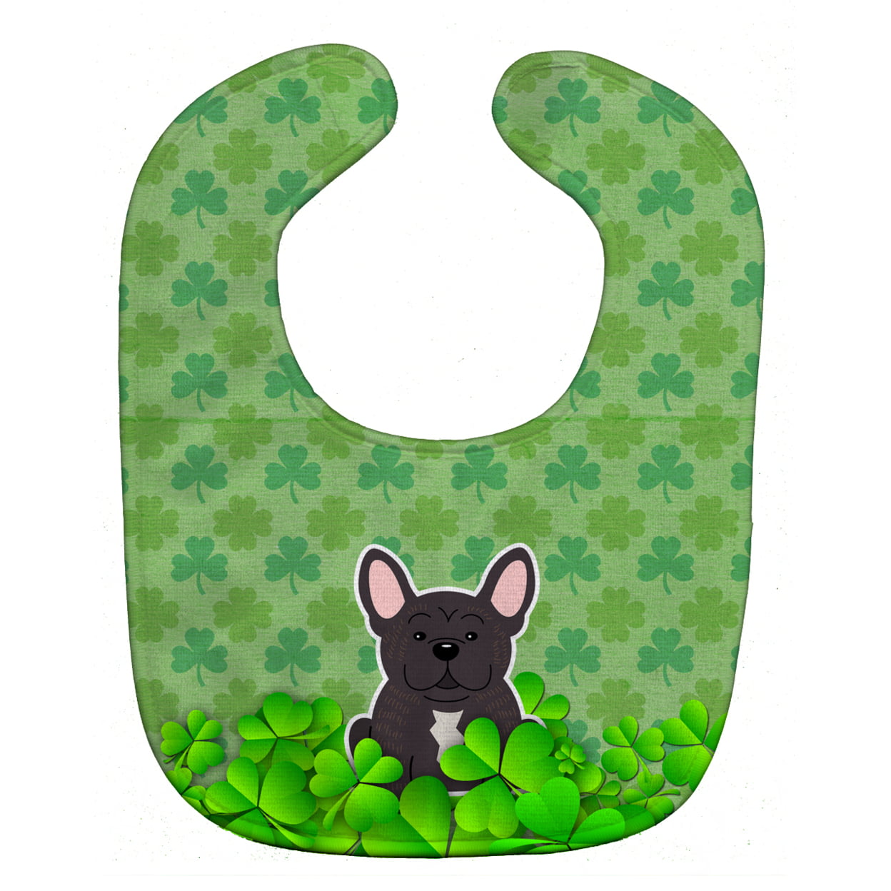 Bb6150bib French Bulldog Brindle Shamrocks Baby Bib