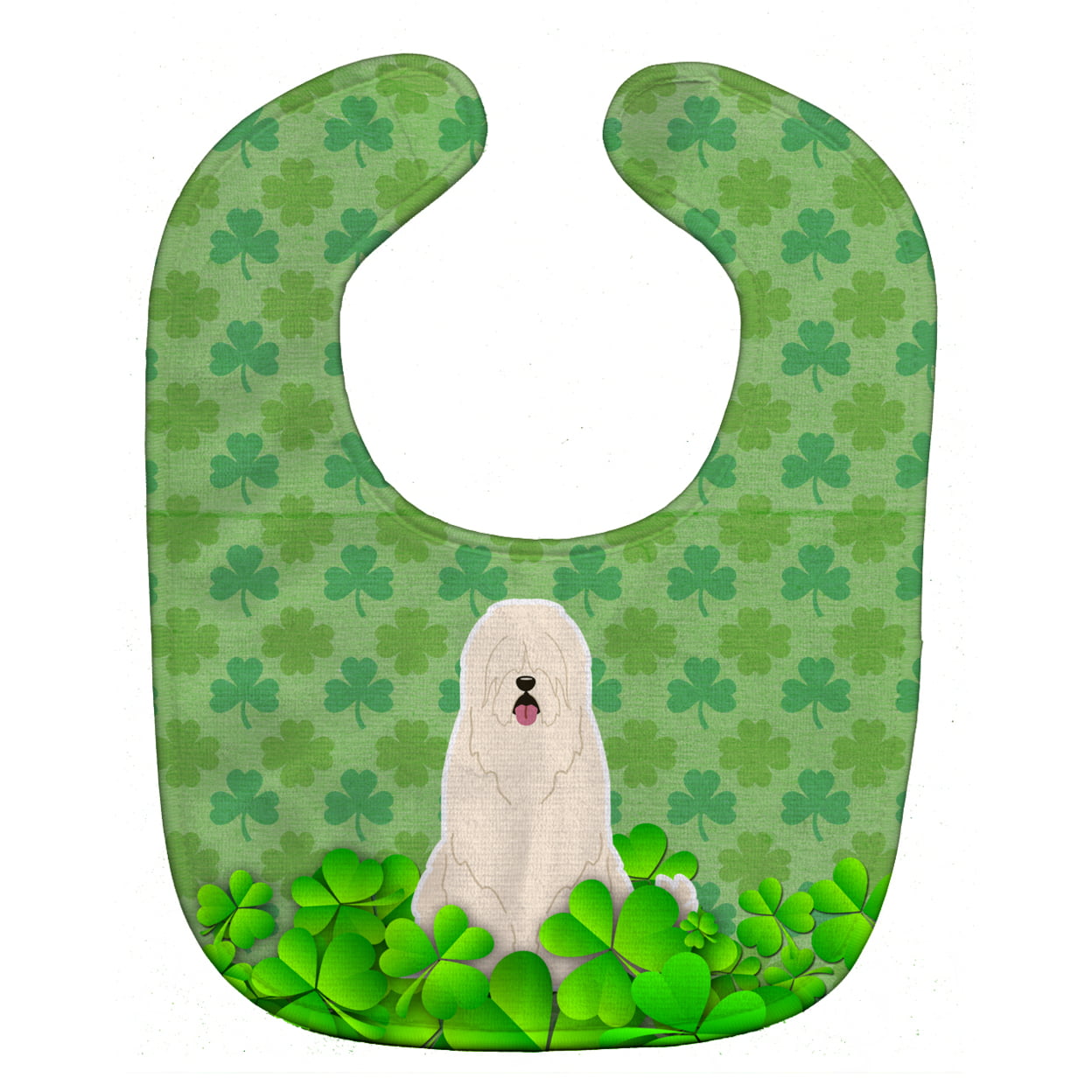 Bb6165bib South Russian Sheepdog Shamrocks Baby Bib