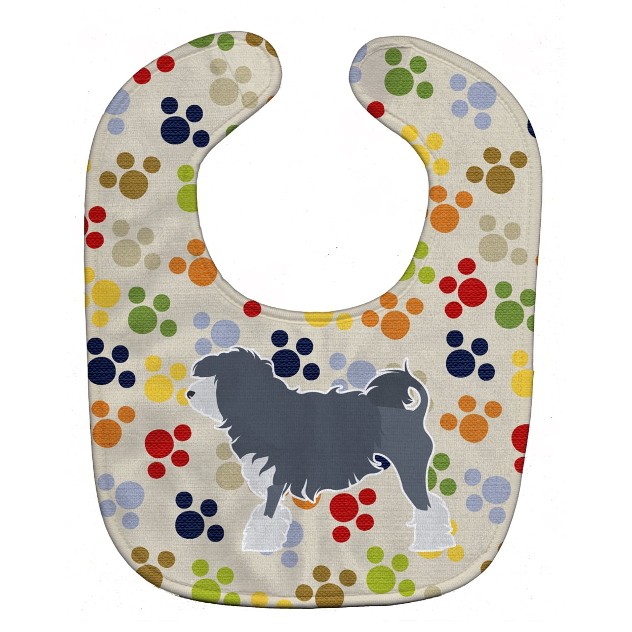 Bb6340bib Lowchen Pawprints Baby Bib