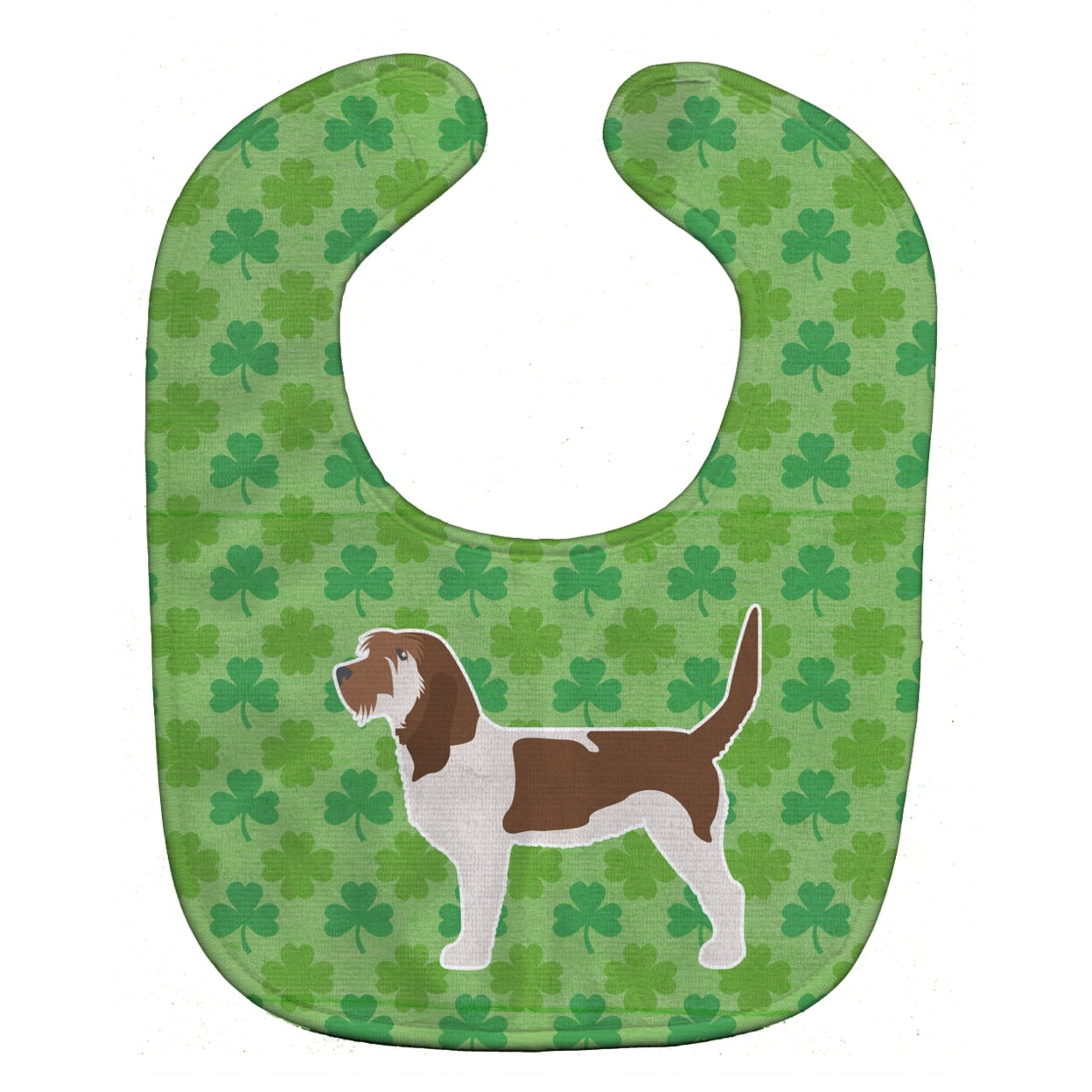 Bb6395bib Grand Basset Griffon Vendeen Shamrocks Baby Bib