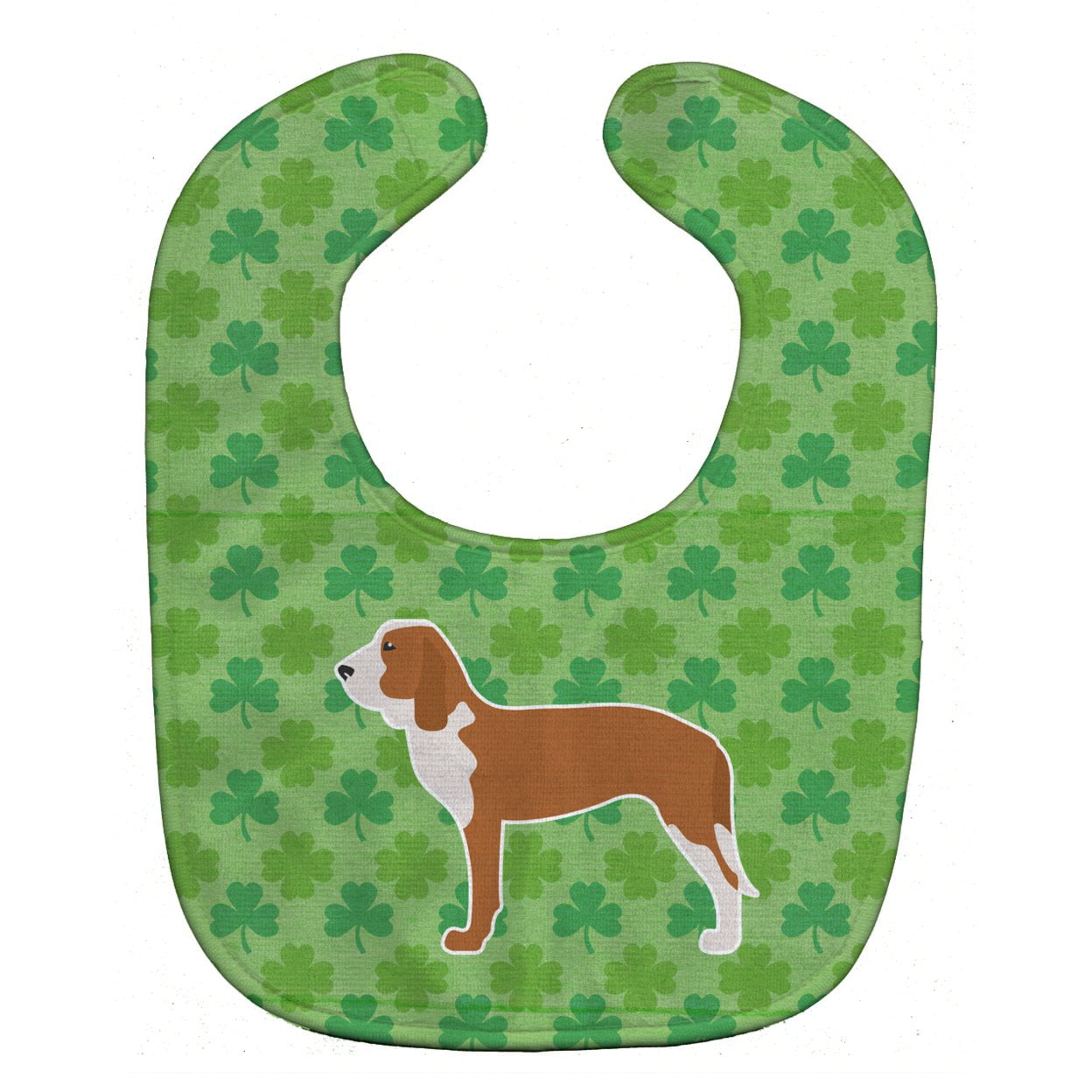 Bb6396bib Spanish Hound Shamrocks Baby Bib