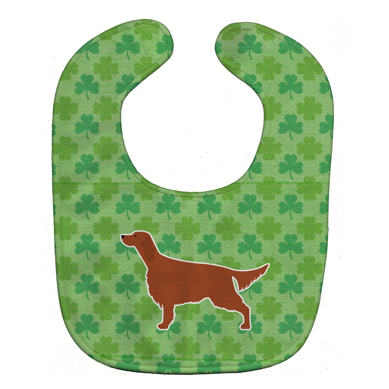 Bb6398bib Irish Setter Shamrocks Baby Bib