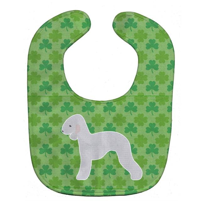 Bb6399bib Bedlington Terrier Shamrocks Baby Bib