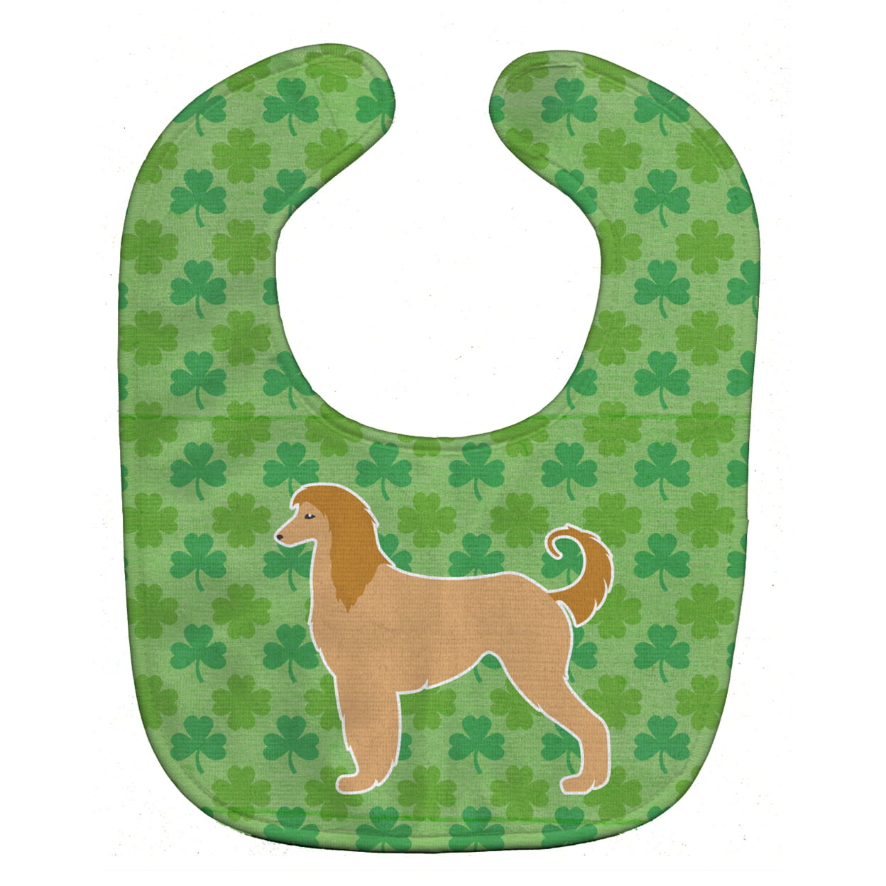 Bb6411bib Afghan Hound Shamrocks Baby Bib