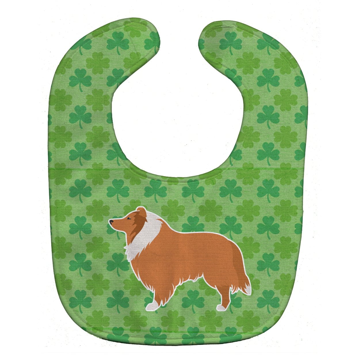 Bb6421bib Collie Shamrocks Baby Bib