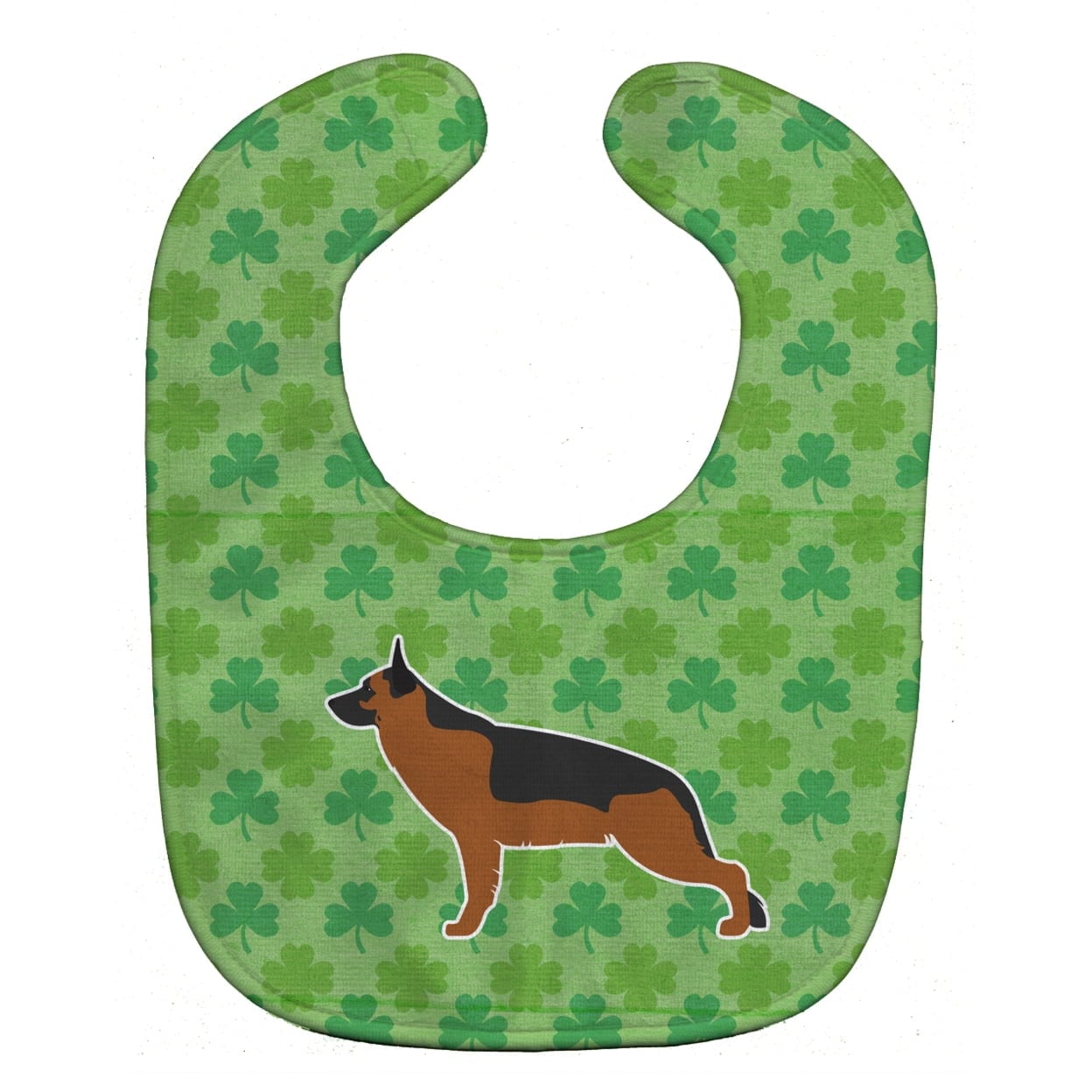 German Shepherd Shamrocks Baby Bib