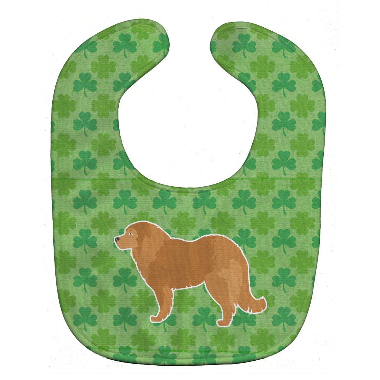 Bb6430bib Caucasian Shepherd Dog Shamrocks Baby Bib