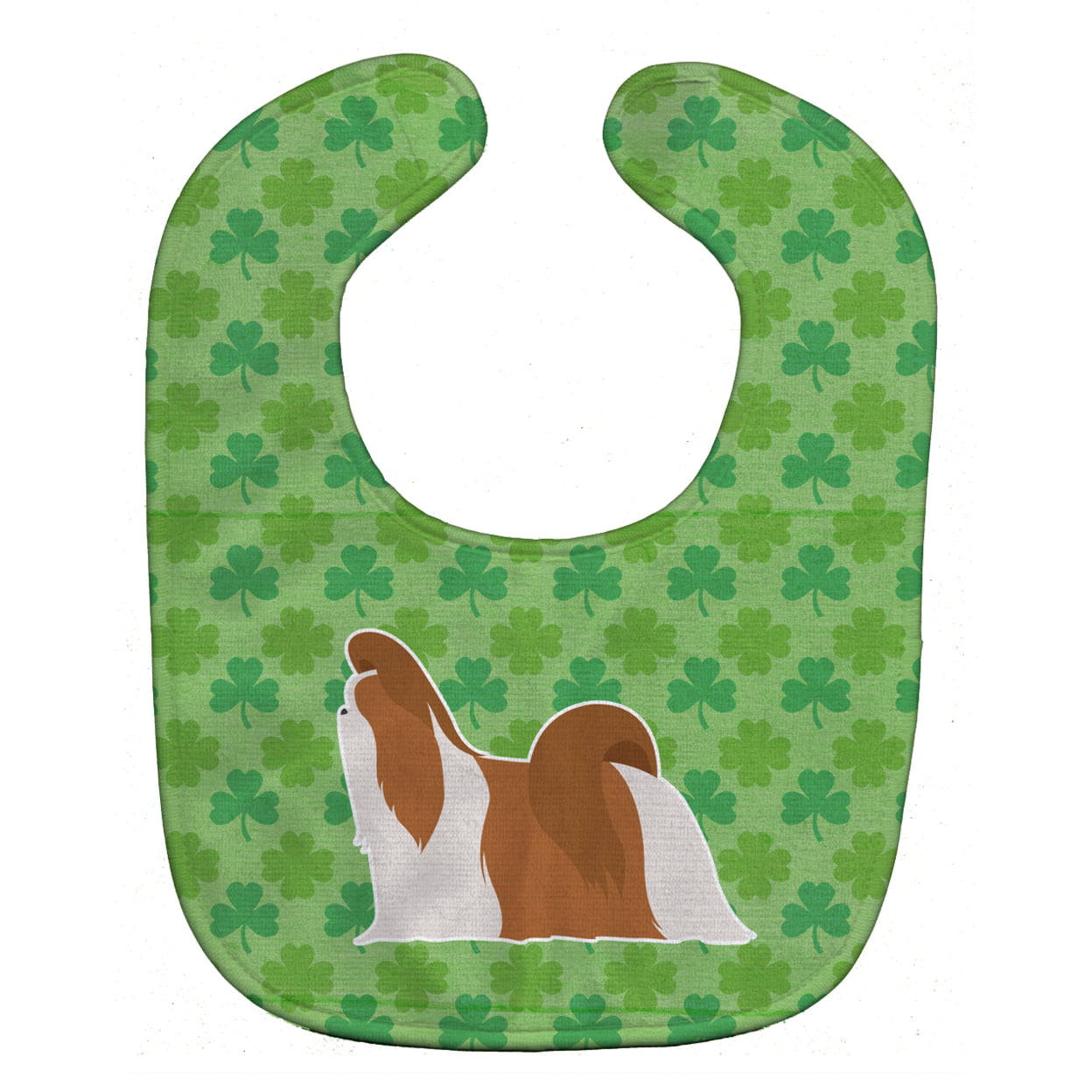 Bb6451bib Shih Tzu Shamrocks Baby Bib