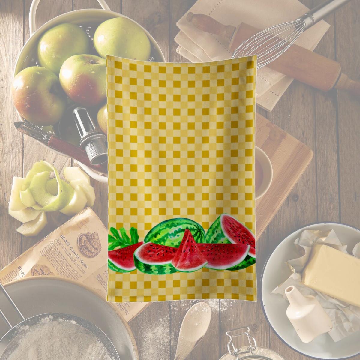 Picture of Carolines Treasures BB7183KTWL Watermelon on Basketweave Kitchen Towel